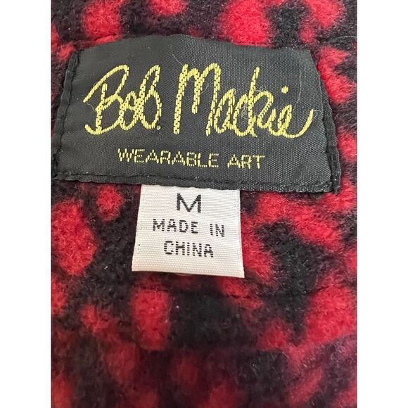 Bob Mackie Sz M Wearable Art Fleece Jacket - Picture 5 of 6